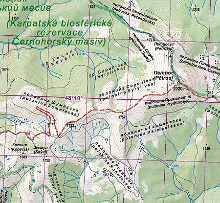 Czarnohora mapa Czarnohora mapa