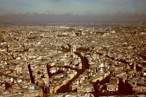 Paryż, widok z wieży Eiffla #architektura #krajobraz #miasto