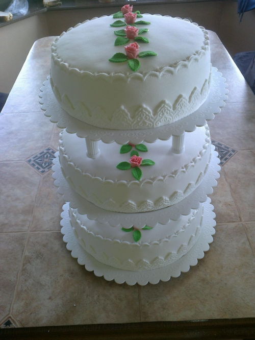 Tort - ślubny 3-piętra #tort