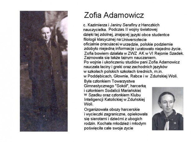 Zofia Adamowicz c. Kazimierza #Adamowicze #ŻołnierzeZWZAK