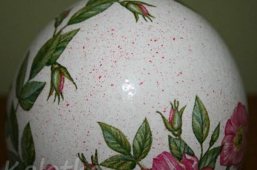 strusia wydmuszka #pisanki #decoupage #Wielkanoc #wydmuszki #StrusieJajo