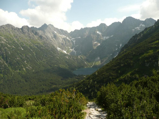 Widok na Morskie Oko i Czarny Staw