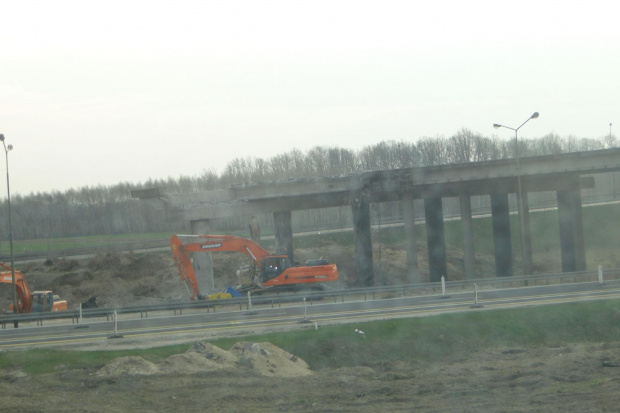 Rozbiórka wiaduktu - w. Tuszyn (A1)