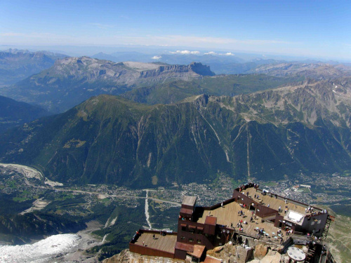 Widoki z Aguille du Midi