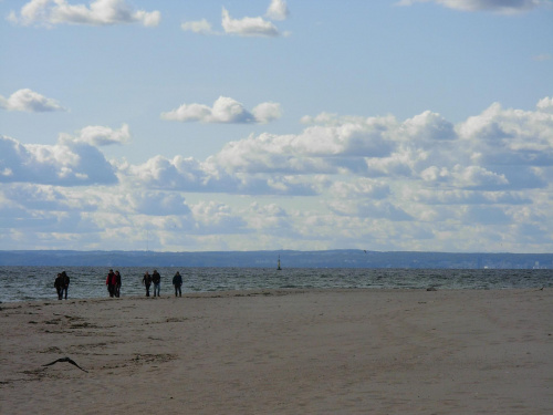 Plaża na Helu - widok na zatokę