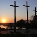zachód słońca na górze Trzech Krzyży w Kazimierzu Dolnym