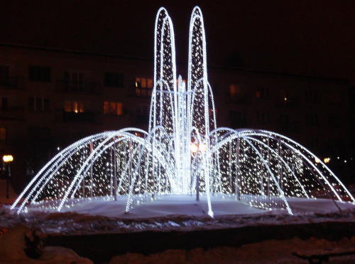 świetlna fontanna