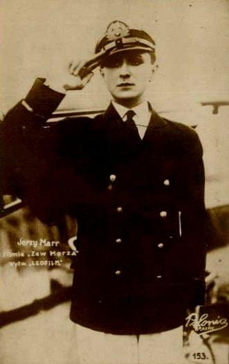 Jerzy Marr, aktor, zdjęcie z filmu " Zew morza "_1927 r.