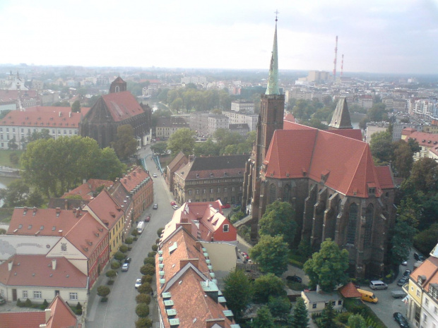 Ostrów Tumski z wieży katedry