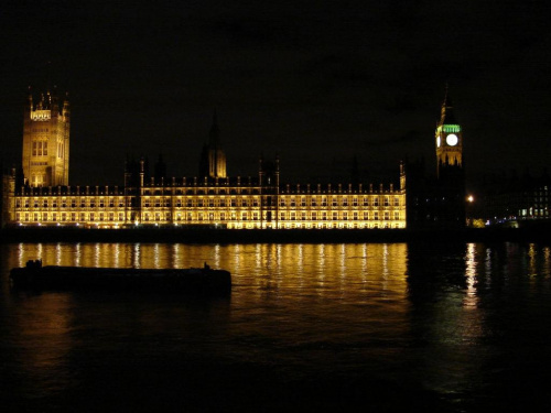 Pałac Westminsterski nocą #Noc #Tamiza #zegar #Parlament #BigBen