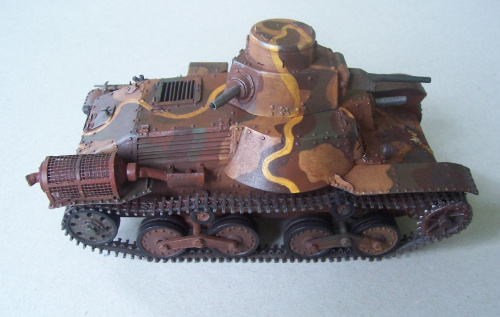 Model kartonowy japońskiego czołgu Ha Go (113 GPM).Skala 1:25