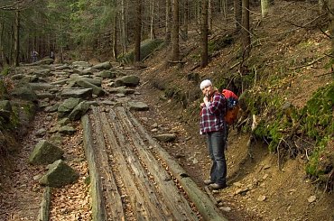 Na żółtym szlaku do Schroniska Pod Łabskim Szczytem #góry #Karkonosze #szlaki #ŁabskiSzczyt #SzklarskaPoręba