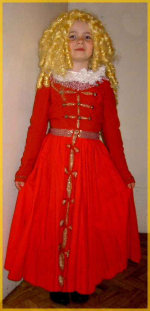 Sukienka historyczna, rozm. 120-130cm