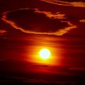 Słońce gorące #ZachódSłońca #chmury #niebo #słońce