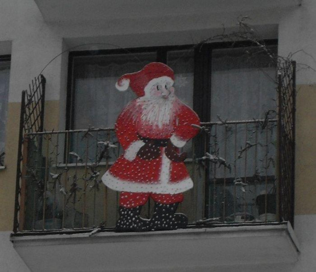 Mój balkon ,Mikołaj w dzień