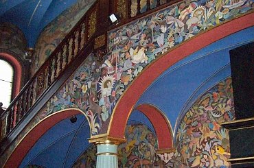 Dom pisarza noblisty z Karkonoszy Gerharta Hauptmanna w Jagniątkowie, Willa Wiesenstein, pokój dzienny, Hala Rajska, gdzie pisarz przyjmował gości.. #Karkonosze #Jagniatków #GerhartHauptmann