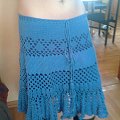 Spódniczka szydełkowa, moje ostatnio wydziergane dzieło #OdzieżSzydełkowa #spódnica #szydełkiem #rękodzieło #almina #włóczka #RobótkiSzydełkowe #robótkowanie #szydełkowce