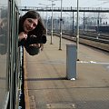 Moja osobista pani trener od Fotografii :D Schneeflocke #pociąg #schneeflocke #zamość