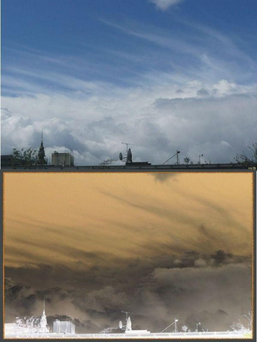 widok z mojego okna-taki sam ale jak by inny #widok #inaczej #chmury